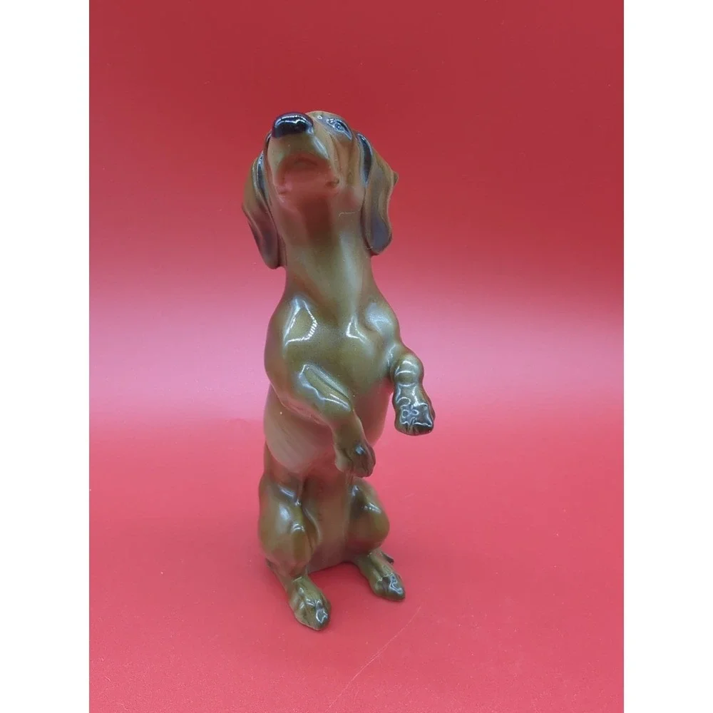 VINTAGE HUTSCHENREUTHER GERMANY PoRCELAIN DACHSHUND DOG FIGURINE 5